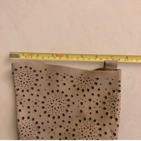 Rud by Rudsak tall / mid calf western leather boots, star cut outs, tan / taupe - Picture 13 of 14